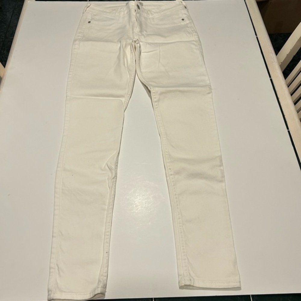 ABERCROMBIE & FITCH WHITE SKINNY JEANS SIZE 4R / 27 - LENGTH 31 - Picture 9 of 10